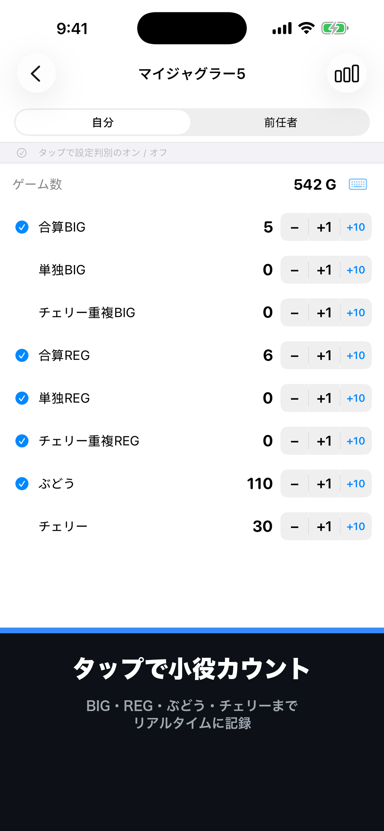 すろばんのカウント画面