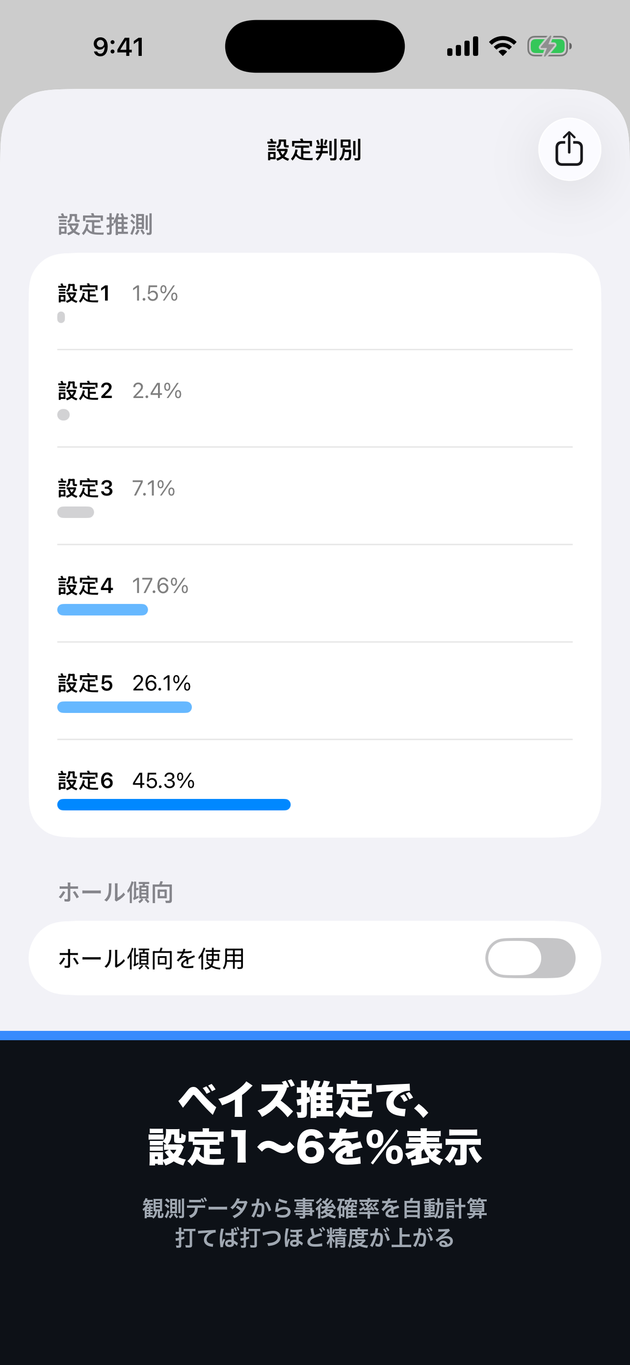 設定判別画面